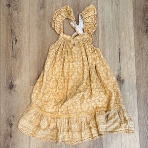 Spell Golden Floral Kids Dress
